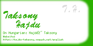 taksony hajdu business card